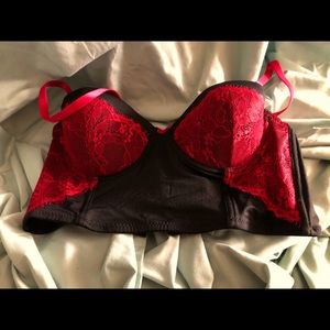 Jezebel Black and Red Lacy Bra